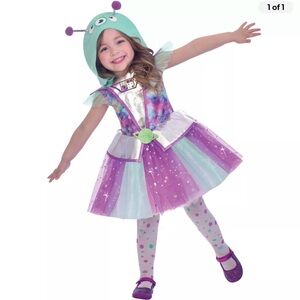 Girls Alien Costume, Size 3-4 years old